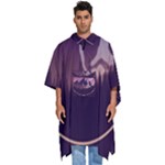 Mountain Night Crescent Moon Men s Hooded Rain Ponchos