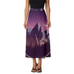 Mountain Night Crescent Moon Classic Midi Chiffon Skirt