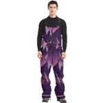 Mountain Night Crescent Moon Men s Front Zip Ski And Snowboard Bib Pants