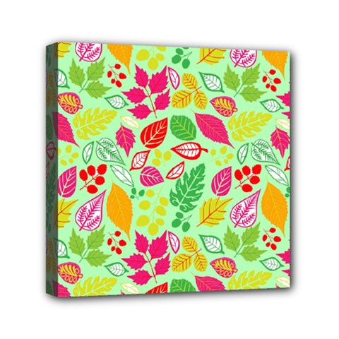 Flower Flora Floral Nature Pattern Seamless Mini Canvas 6  x 6  (Stretched) from ArtsNow.com