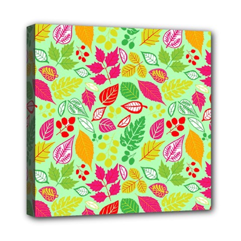 Flower Flora Floral Nature Pattern Seamless Mini Canvas 8  x 8  (Stretched) from ArtsNow.com