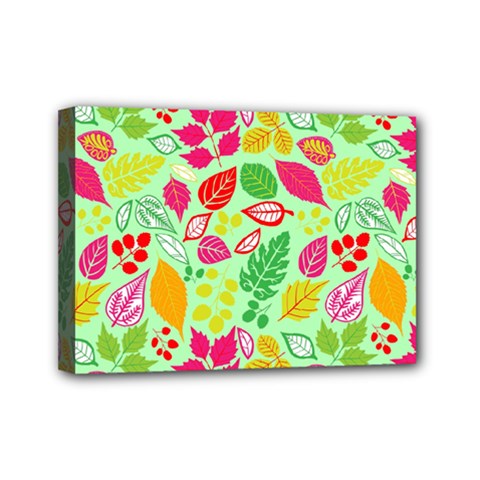 Flower Flora Floral Nature Pattern Seamless Mini Canvas 7  x 5  (Stretched) from ArtsNow.com