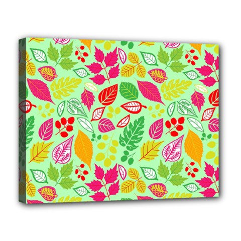 Flower Flora Floral Nature Pattern Seamless Canvas 14  x 11  (Stretched) from ArtsNow.com