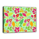 Flower Flora Floral Nature Pattern Seamless Canvas 16  x 12  (Stretched)