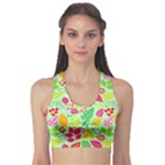 Flower Flora Floral Nature Pattern Seamless Fitness Sports Bra