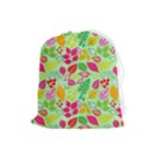 Flower Flora Floral Nature Pattern Seamless Drawstring Pouch (Large)