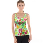 Flower Flora Floral Nature Pattern Seamless Women s Basic Tank Top