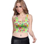 Flower Flora Floral Nature Pattern Seamless Racer Back Crop Top