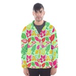 Flower Flora Floral Nature Pattern Seamless Men s Hooded Windbreaker