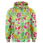 Flower Flora Floral Nature Pattern Seamless Men s Zipper Hoodie