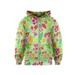 Flower Flora Floral Nature Pattern Seamless Kids  Zipper Hoodie