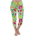 Flower Flora Floral Nature Pattern Seamless Capri Winter Leggings 