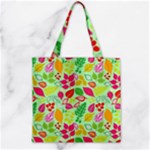 Flower Flora Floral Nature Pattern Seamless Zipper Grocery Tote Bag