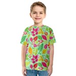 Flower Flora Floral Nature Pattern Seamless Kids  Sport Mesh T-Shirt