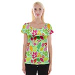 Flower Flora Floral Nature Pattern Seamless Cap Sleeve Top