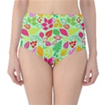 Flower Flora Floral Nature Pattern Seamless Classic High-Waist Bikini Bottoms