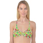 Flower Flora Floral Nature Pattern Seamless Reversible Tri Bikini Top