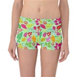 Flower Flora Floral Nature Pattern Seamless Reversible Boyleg Bikini Bottoms