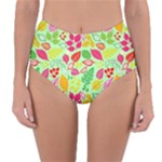 Flower Flora Floral Nature Pattern Seamless Reversible High-Waist Bikini Bottoms