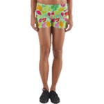 Flower Flora Floral Nature Pattern Seamless Yoga Shorts