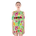 Flower Flora Floral Nature Pattern Seamless Shoulder Cutout One Piece Dress