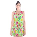 Flower Flora Floral Nature Pattern Seamless Scoop Neck Skater Dress