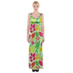 Flower Flora Floral Nature Pattern Seamless Thigh Split Maxi Dress