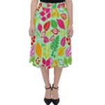 Flower Flora Floral Nature Pattern Seamless Classic Midi Skirt