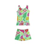 Flower Flora Floral Nature Pattern Seamless Kids  Boyleg Swimsuit