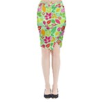 Flower Flora Floral Nature Pattern Seamless Midi Wrap Pencil Skirt