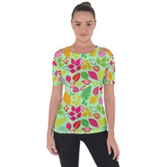 Shoulder Cut Out Short Sleeve Top 