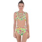 Flower Flora Floral Nature Pattern Seamless Bandaged Up Bikini Set 