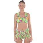 Flower Flora Floral Nature Pattern Seamless Racerback Boyleg Bikini Set