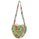 Flower Flora Floral Nature Pattern Seamless Heart Shoulder Bag