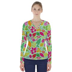 V-Neck Long Sleeve Top 