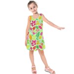 Flower Flora Floral Nature Pattern Seamless Kids  Sleeveless Dress