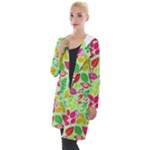 Flower Flora Floral Nature Pattern Seamless Hooded Pocket Cardigan