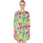 Flower Flora Floral Nature Pattern Seamless Smock Dress