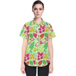 Flower Flora Floral Nature Pattern Seamless Women s Short Sleeve Shirt