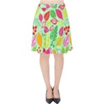 Flower Flora Floral Nature Pattern Seamless Velvet High Waist Skirt