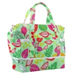 Flower Flora Floral Nature Pattern Seamless Sports Shoulder Bag with Shoes Compartment