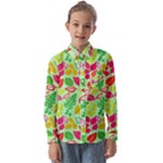 Flower Flora Floral Nature Pattern Seamless Kids  Long Sleeve Shirt