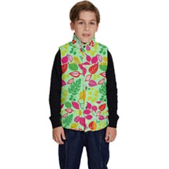 Flower Flora Floral Nature Pattern Seamless Kid s Button Up Puffer Vest from ArtsNow.com