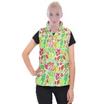 Flower Flora Floral Nature Pattern Seamless Women s Button Up Vest