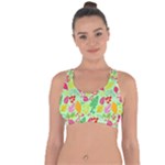 Flower Flora Floral Nature Pattern Seamless Cross String Back Sports Bra