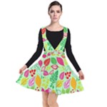 Flower Flora Floral Nature Pattern Seamless Plunge Pinafore Dress