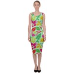 Flower Flora Floral Nature Pattern Seamless Sleeveless Pencil Dress