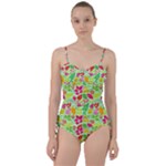 Flower Flora Floral Nature Pattern Seamless Sweetheart Tankini Set