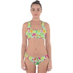 Flower Flora Floral Nature Pattern Seamless Cross Back Hipster Bikini Set