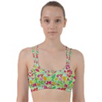 Flower Flora Floral Nature Pattern Seamless Line Them Up Sports Bra